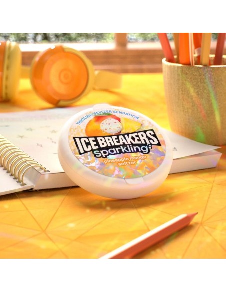 Ice Breakers Seltzer frizzante all'ananas e al mango