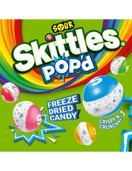 Skittles POP'd Caramelos liofilizados ácidos