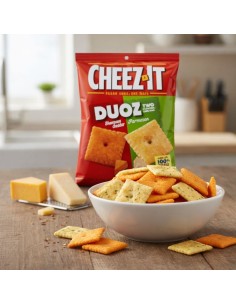 Cheez-It Duoz Sabor Cheddar Fuerte y Parmesano – Galletas Saladas con Sabor a Queso | Pop's America 2