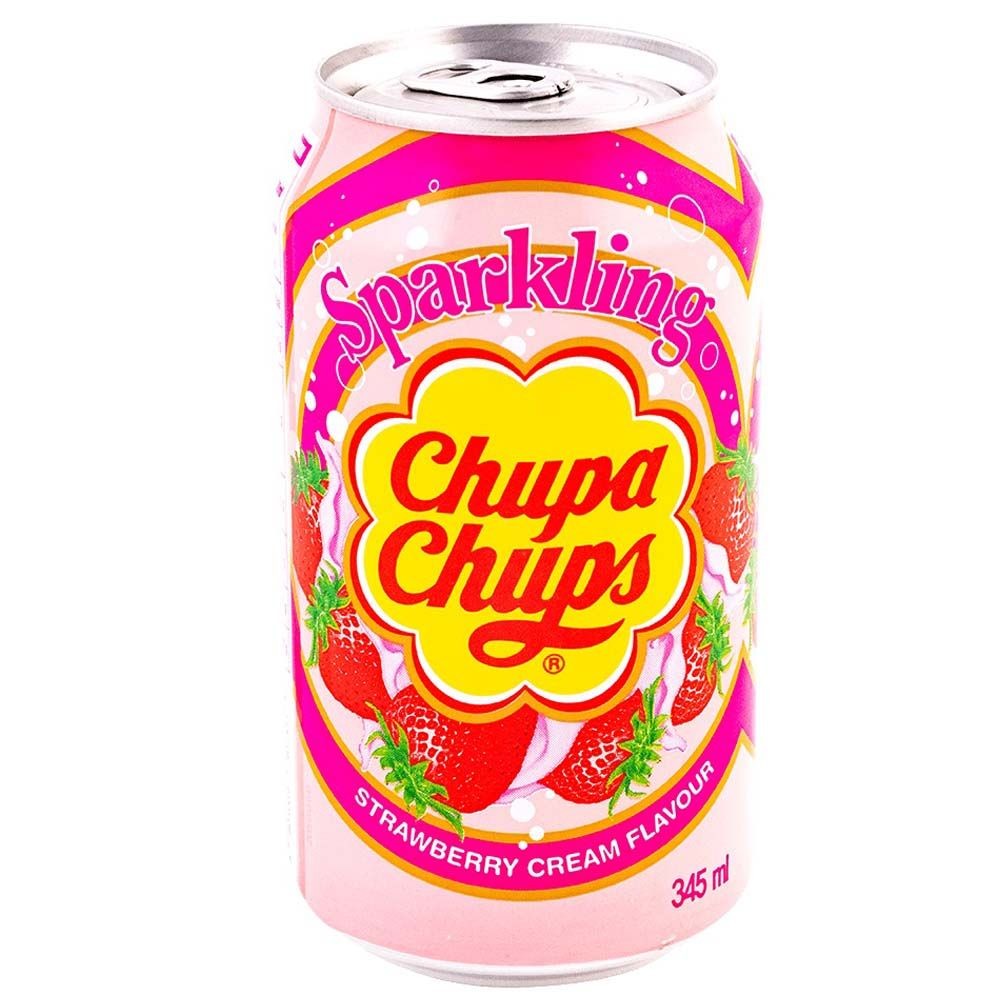 Chupa Chups Sparkling Strawberry & Cream Flavour