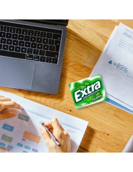 Chicle extra de menta verde