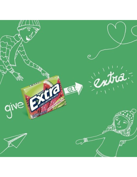 Chicle extra dulce de sandía