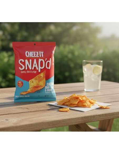 Cheez-It Snap'd Cheddar, panna acida e cipolla