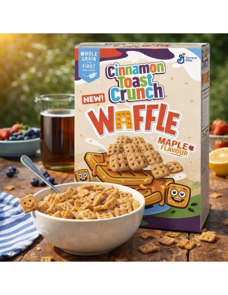 Waffle crujiente de canela y arce